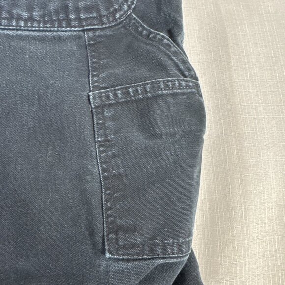 Carhartt Duck Canvas Pants Men's 38X32 Dungaree Fit B11 BLK Black - Picture 8 of 16